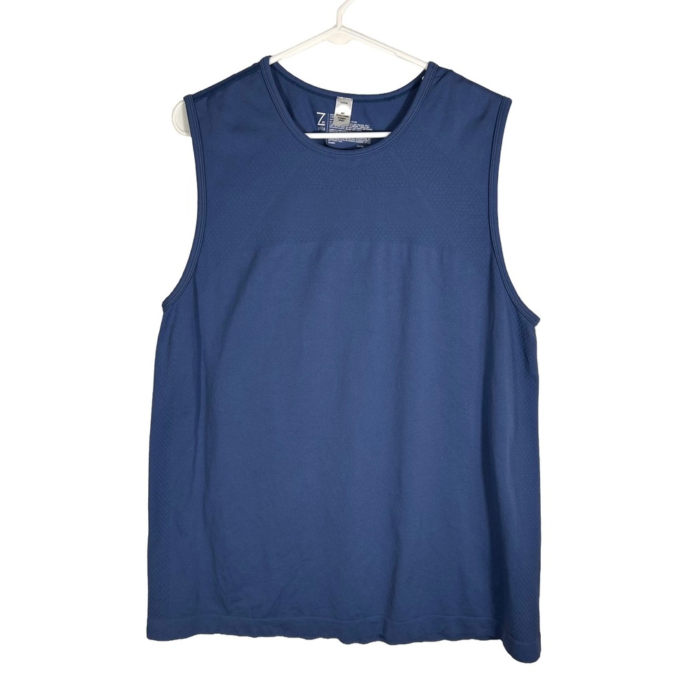 Z by Zella‎ Womens Blue Seamless Athletic Tank Top Crew Neck XL